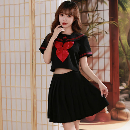 Ping Xian - Set Lingerie Gadis Sekolah Sailor Dua Keping Seksi Saiz Sederhana