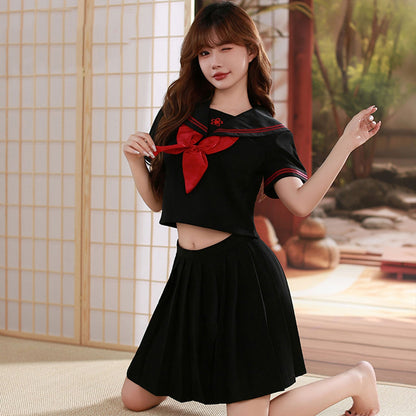Ping Xian - Set Lingerie Gadis Sekolah Sailor Dua Keping Seksi Saiz Sederhana