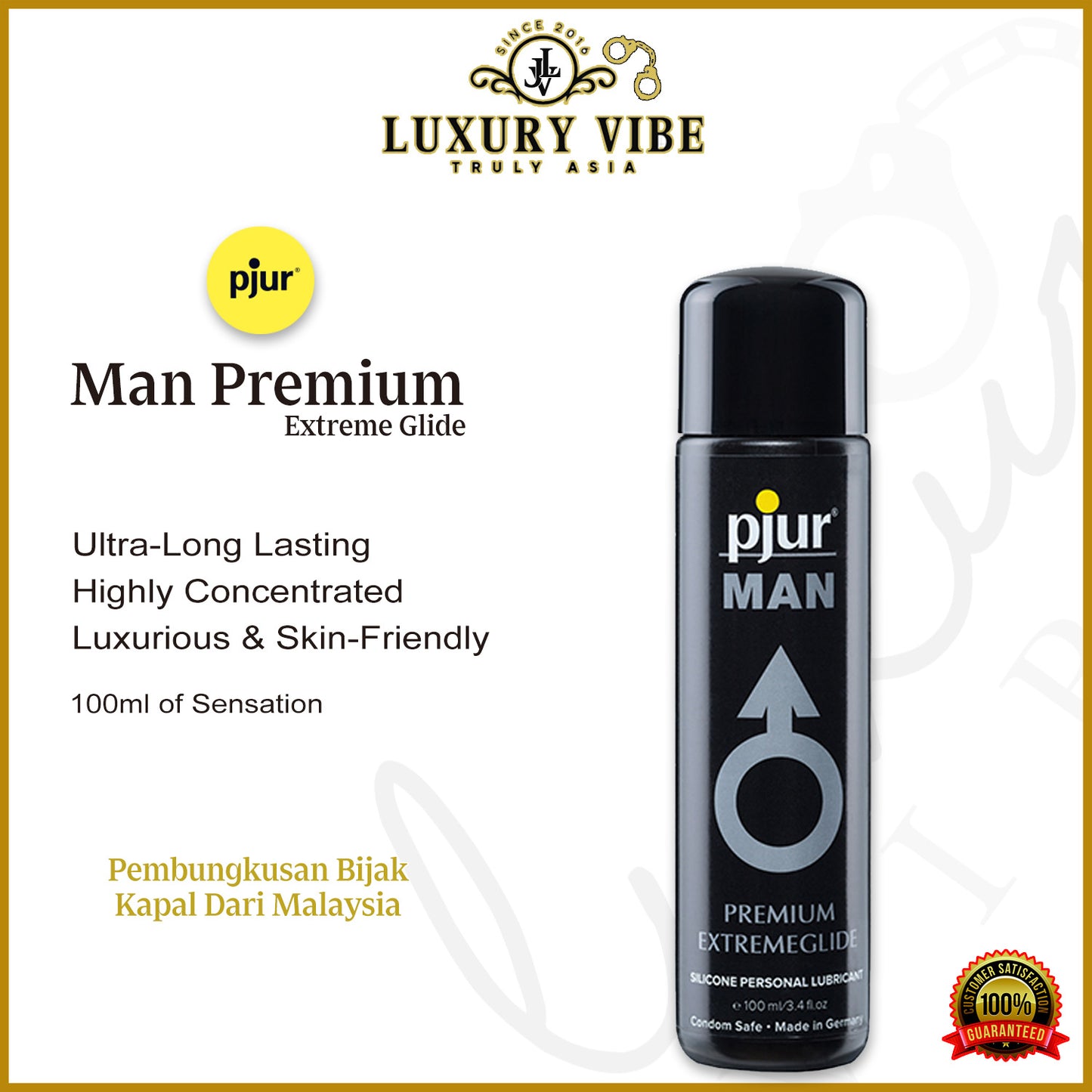 Pjur Man Premium Extreme Glide Silicone Lubricant Concentrated 100ml