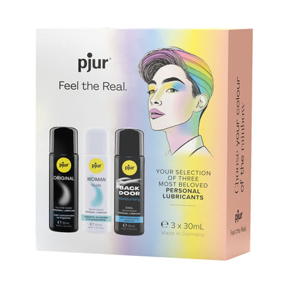 Pjur - Set Kotak Pride 3 Pelincir Peribadi Berasaskan Air dan Berasaskan Silikon 30 ml