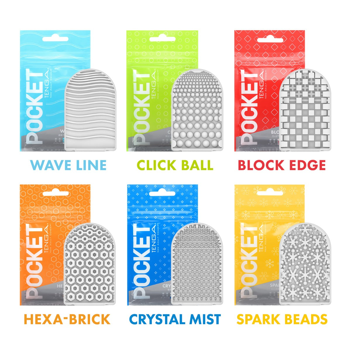Tenga Pocket Masturbator Sleeves – 7 Unique Textures