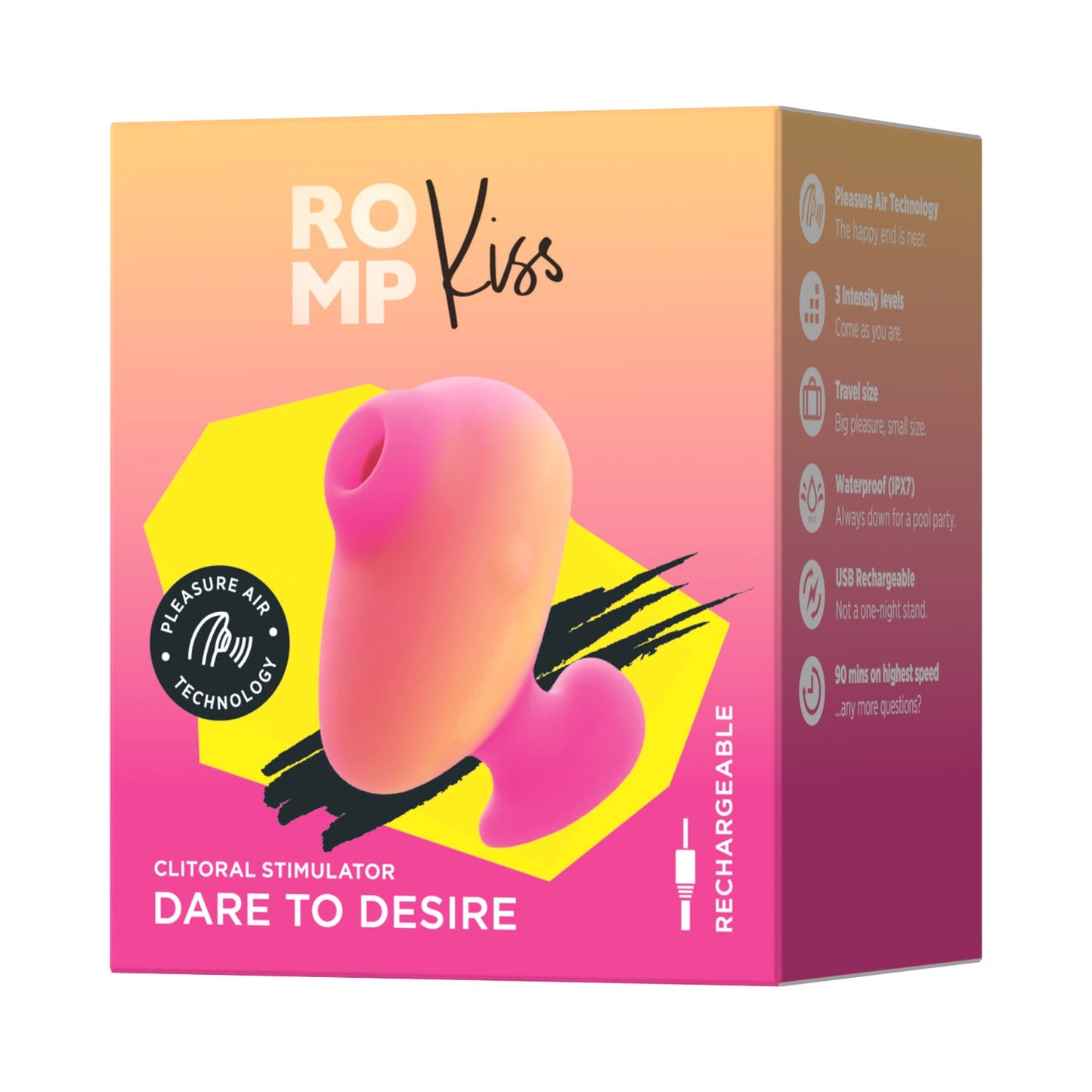 ROMP Kiss – Compact Clitoral Stimulator with Pleasure Air™