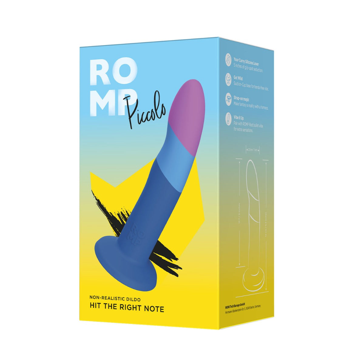 ROMP Piccolo – 5.5” Suction Cup Dildo (Harness Compatible)