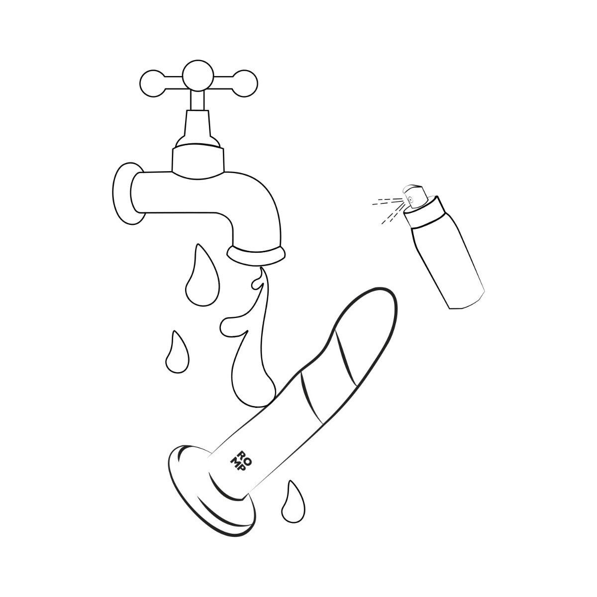 ROMP Piccolo – 5.5” Suction Cup Dildo (Harness Compatible)