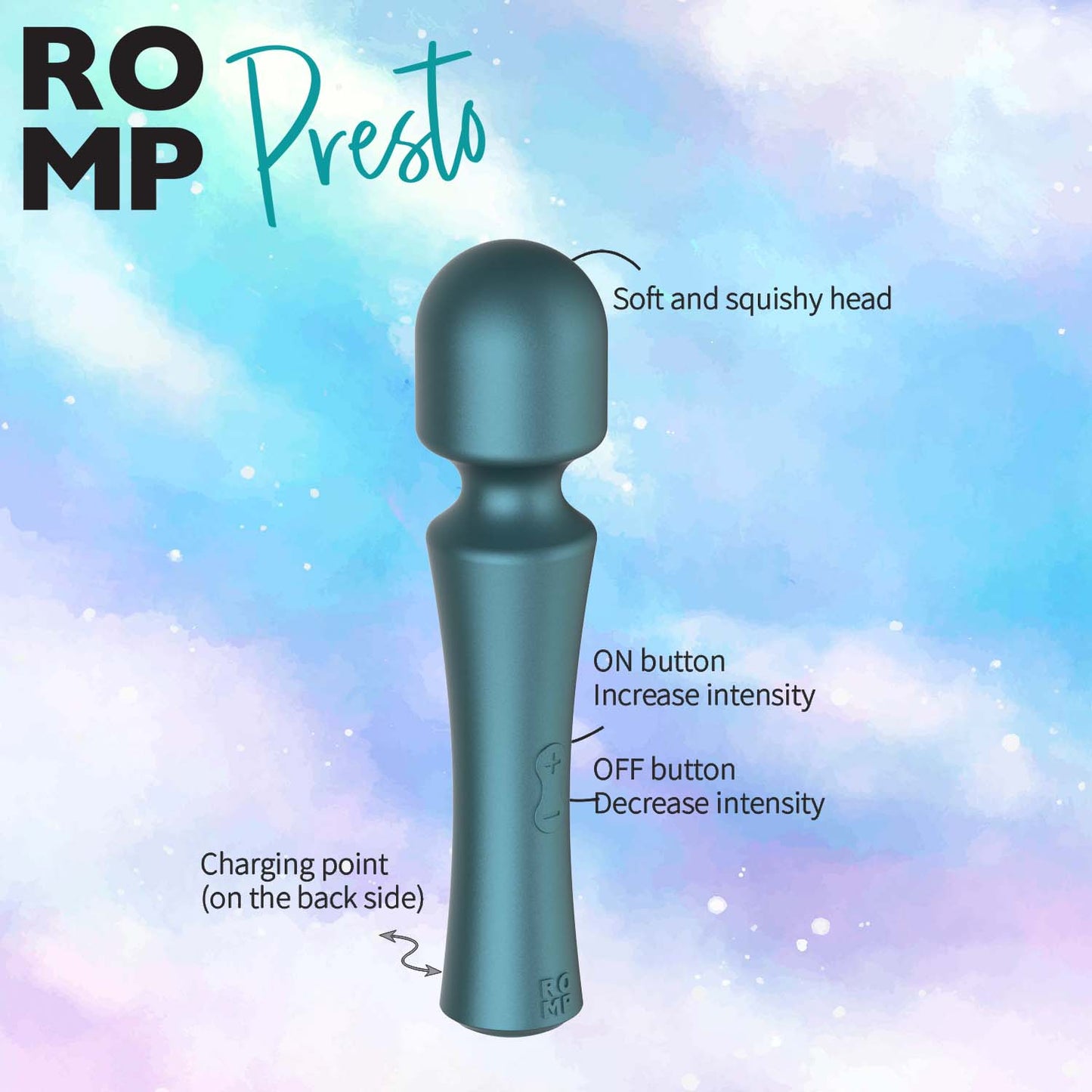 ROMP Presto – Deep Vibration Wand for Clitoral & Full-Body Play
