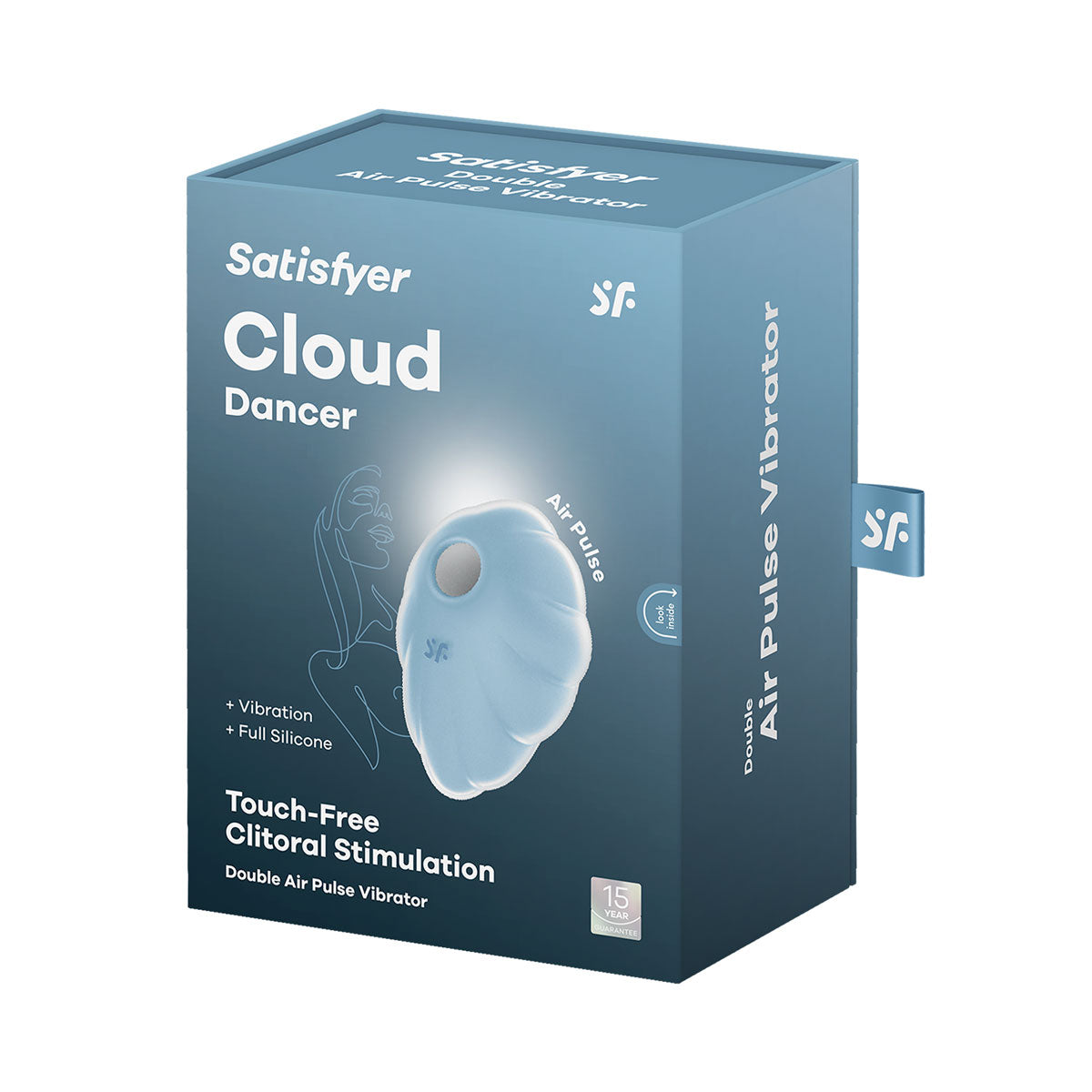Satisfyer - Cloud Dancer Double Air Pulse Clitoral Vibrator Blue