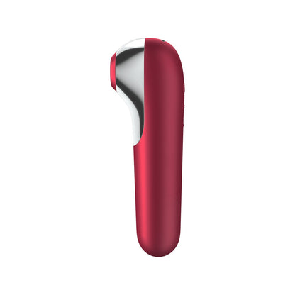 Satisfyer - Pengepam Klitoral Kawalan Aplikasi Dwi Cinta Bergetar Merah