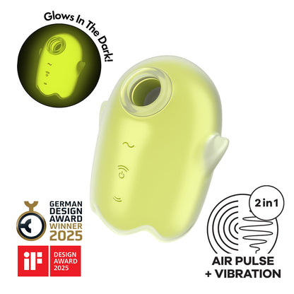 Satisfyer - Penggetar Klitoris Denyutan Udara Berganda Hantu Bercahaya Kuning