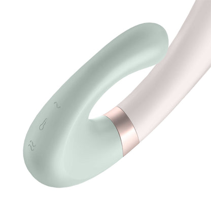 Satisfyer - Penggetar Klitoris dan Titik G Kawalan Aplikasi Gelombang Haba Warna Pudina