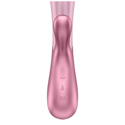 Satisfyer - Penggetar Arnab Pemanas Kawalan Aplikasi Hot Lover Merah Jambu Mawar