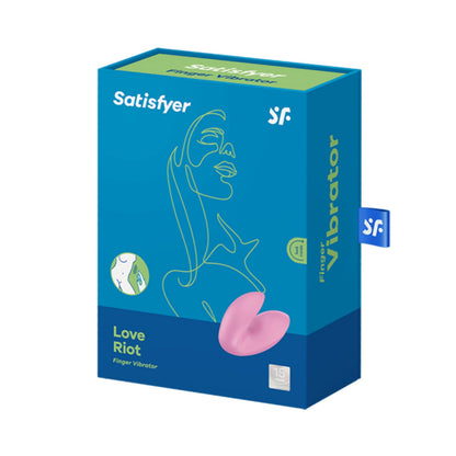 Satisfyer - Perusap Jari Silikon Love Riot Merah Jambu