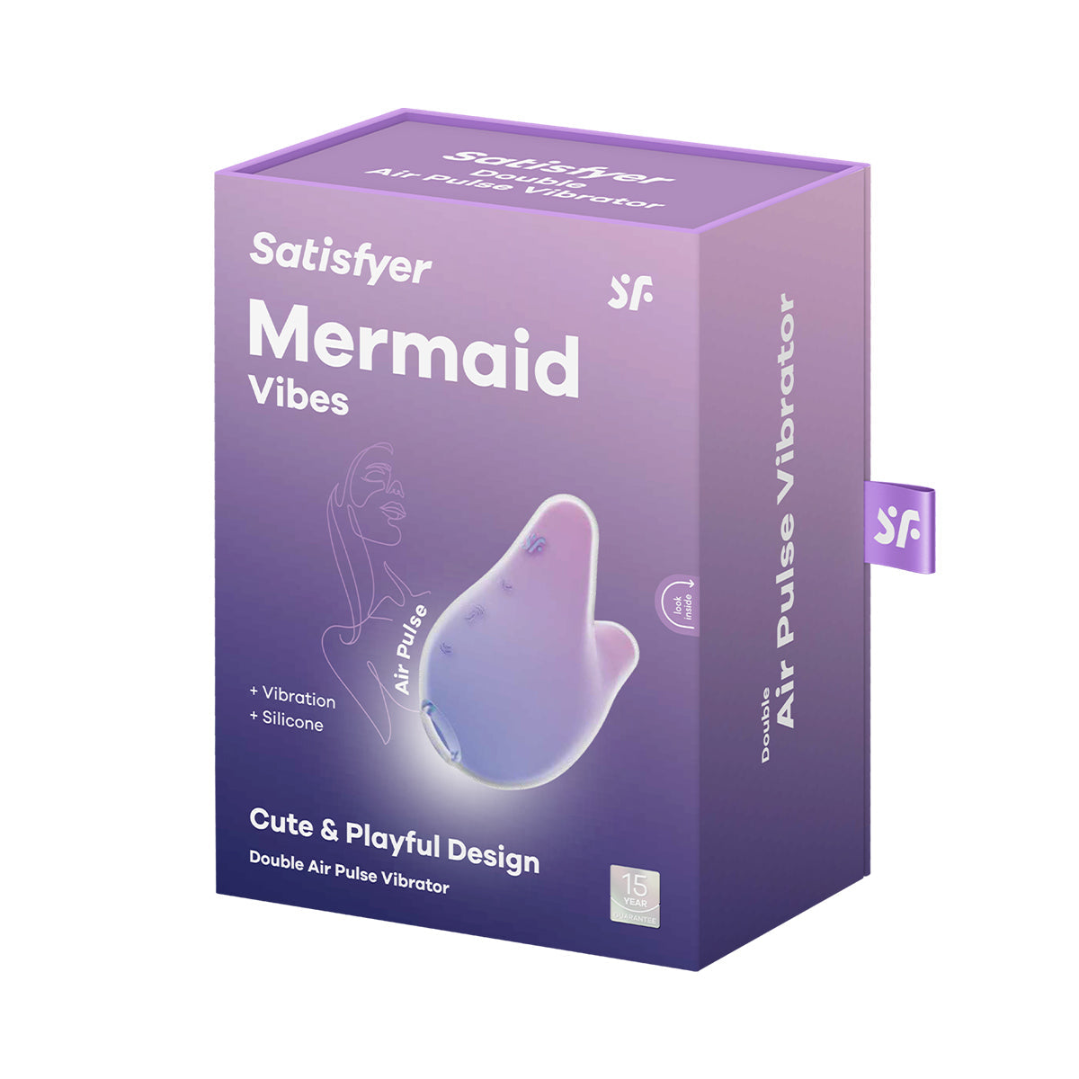 Satisfyer - Mermaid Vibes Double Air Pulse Clitoral Stimulator Lila Pink