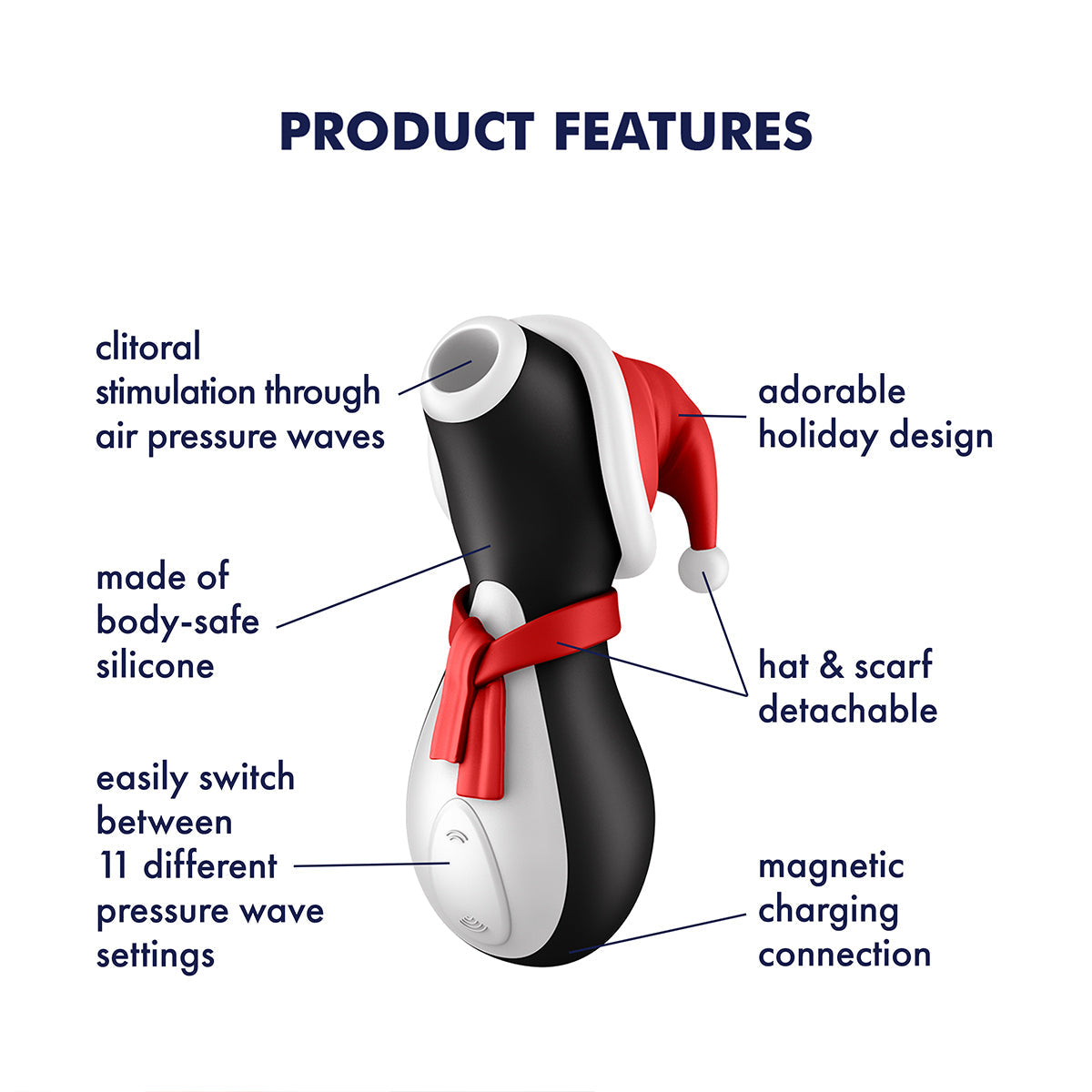 Satisfyer - Penguin Holiday Edition Air Pulse Clitoral Vibrator