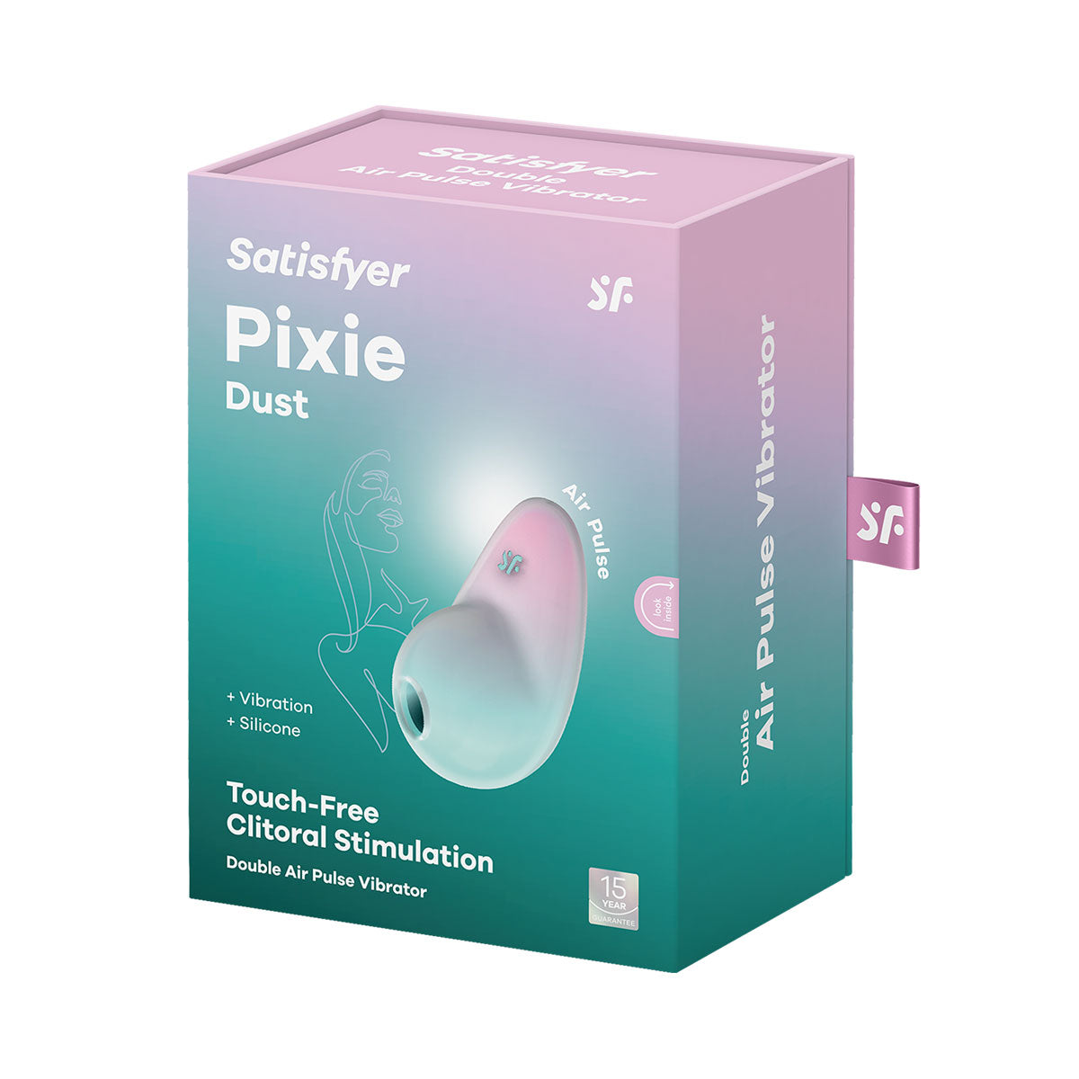 Satisfyer - Pixie Dust Double Air Pulse Clitoral Vibrator Mint Pink
