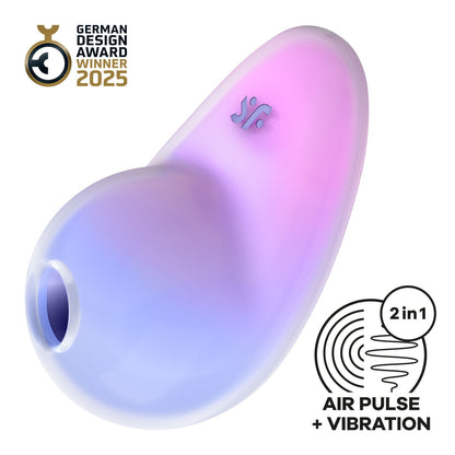 Satisfyer - Penggetar Klitoris Dwi Denyutan Udara Pixie Dust Violet Pink