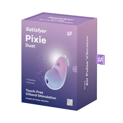 Satisfyer - Penggetar Klitoris Dwi Denyutan Udara Pixie Dust Violet Pink