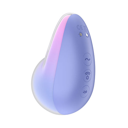 Satisfyer - Penggetar Klitoris Dwi Denyutan Udara Pixie Dust Violet Pink