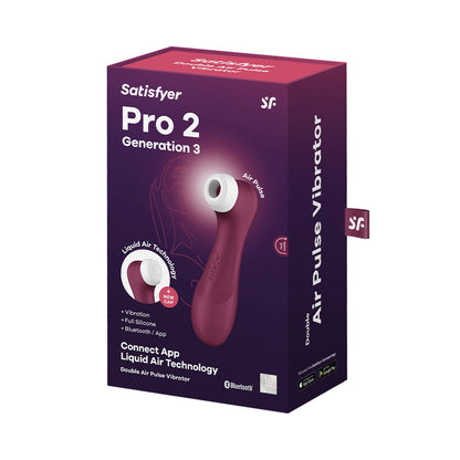 Satisfyer - Penggetar Klitoris Kawalan Aplikasi Pro 2 Generasi 3 Merah