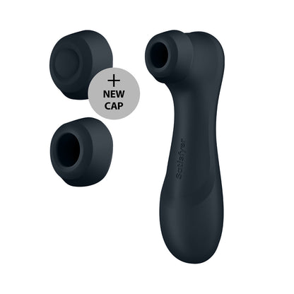 Satisfyer - Pro 2 Generasi 3 Penggetar Klitoris Denyutan Udara Berganda Hitam