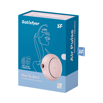 Satisfyer - Pro To Go 3 Penggetar Klitoris Denyutan Udara Berganda Putih