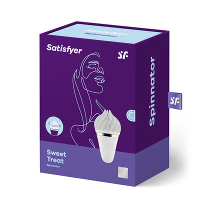 Satisfyer - Penggetar Sweet Treat Putih/Emas