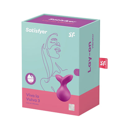 Satisfyer - Viva la Vulva 3 Vibrator Klitoris Letak Atas Ungu