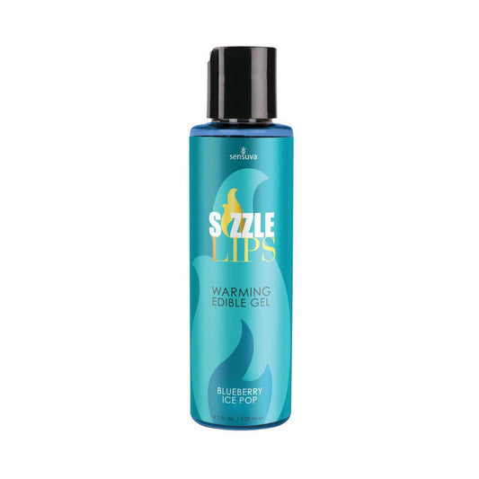 Sensuva - Sizzle Lips Gel Pemanas Boleh Dimakan 4.2 oz. (Ais Pop Beri Biru)