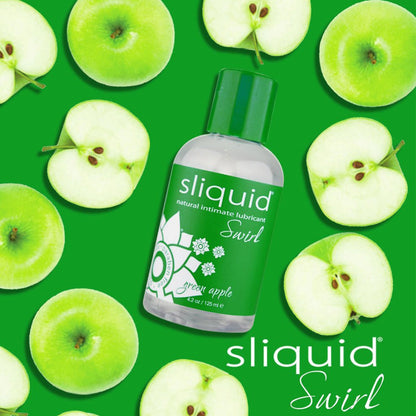 Sliquid - Swirl Pelincir Intim Berasaskan Air Aroma Epal Hijau 4.2 oz.