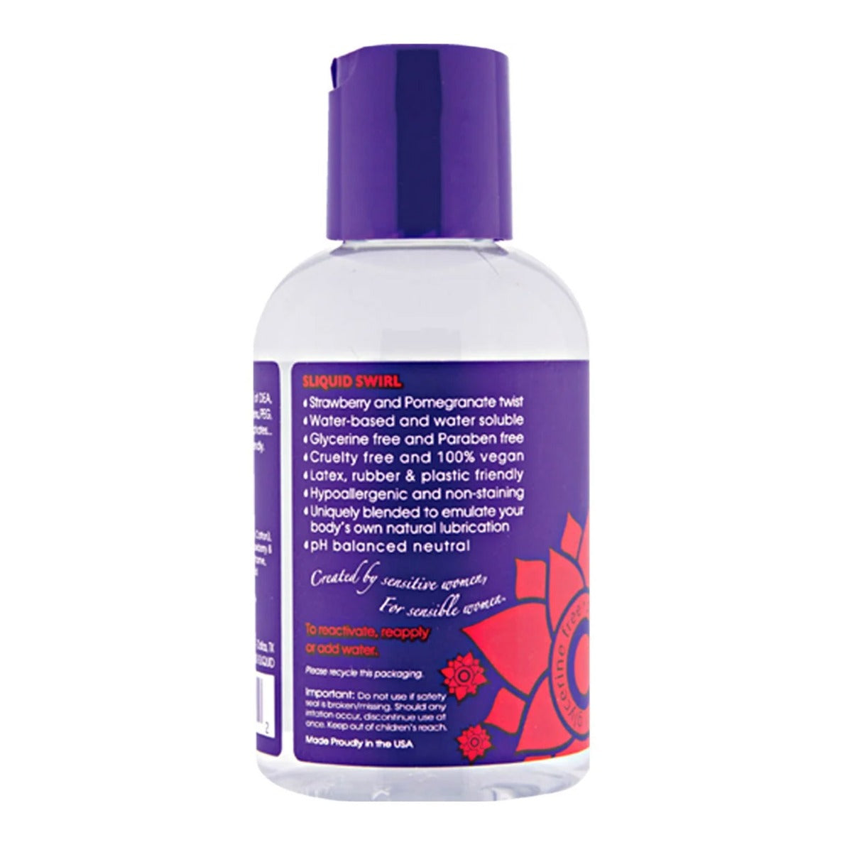 Sliquid - Swirl Natural Intimate Water Based Lubricant Strawberry Pomegranate 4.2 oz.