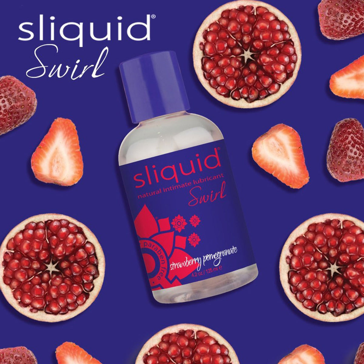 Sliquid - Swirl Natural Intimate Water Based Lubricant Strawberry Pomegranate 4.2 oz.