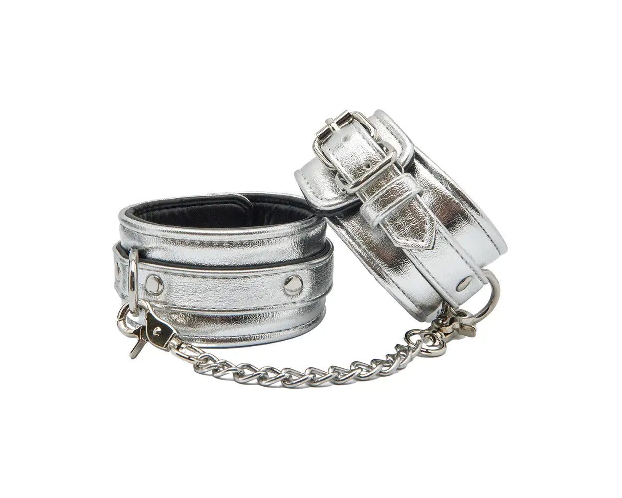 SM Club - Hog Tie Restraint Silver Hand and Ankle Cuff Set