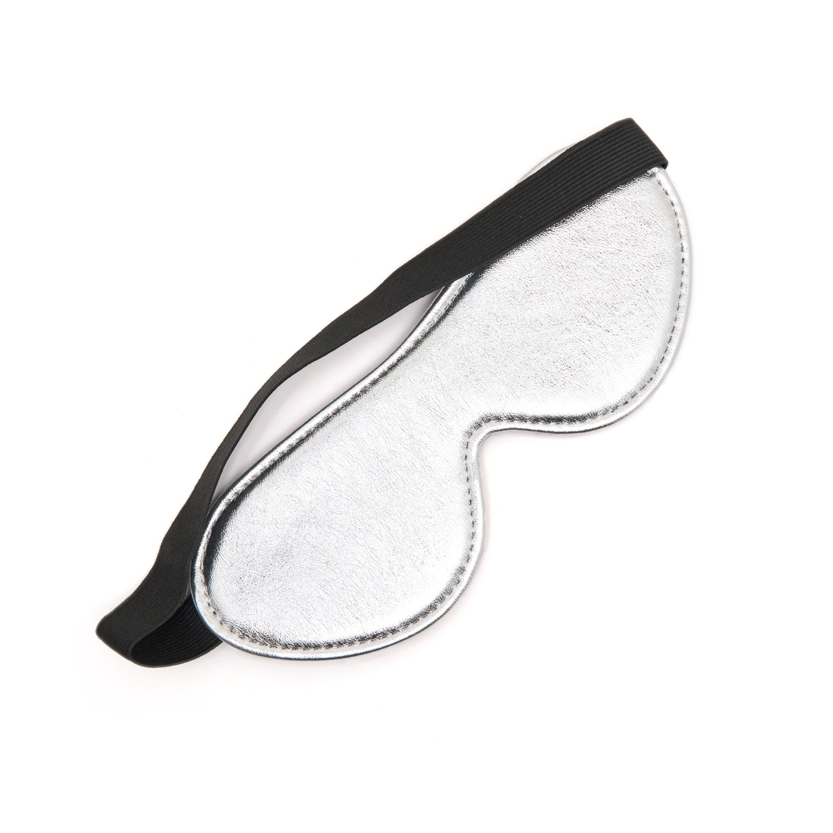 SM Club Luxe Padded Bondage Blindfold – Silver