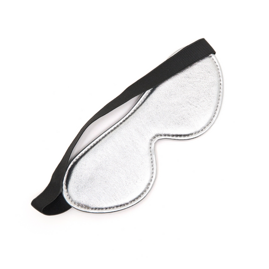 SM Club Luxe Padded Bondage Blindfold – Silver