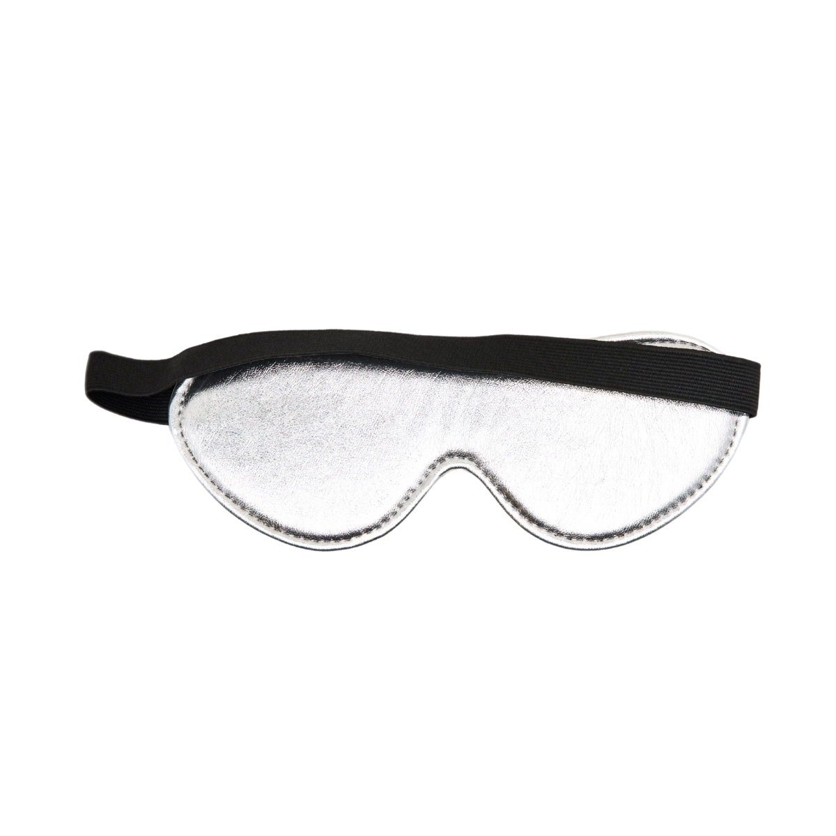SM Club Luxe Padded Bondage Blindfold – Silver