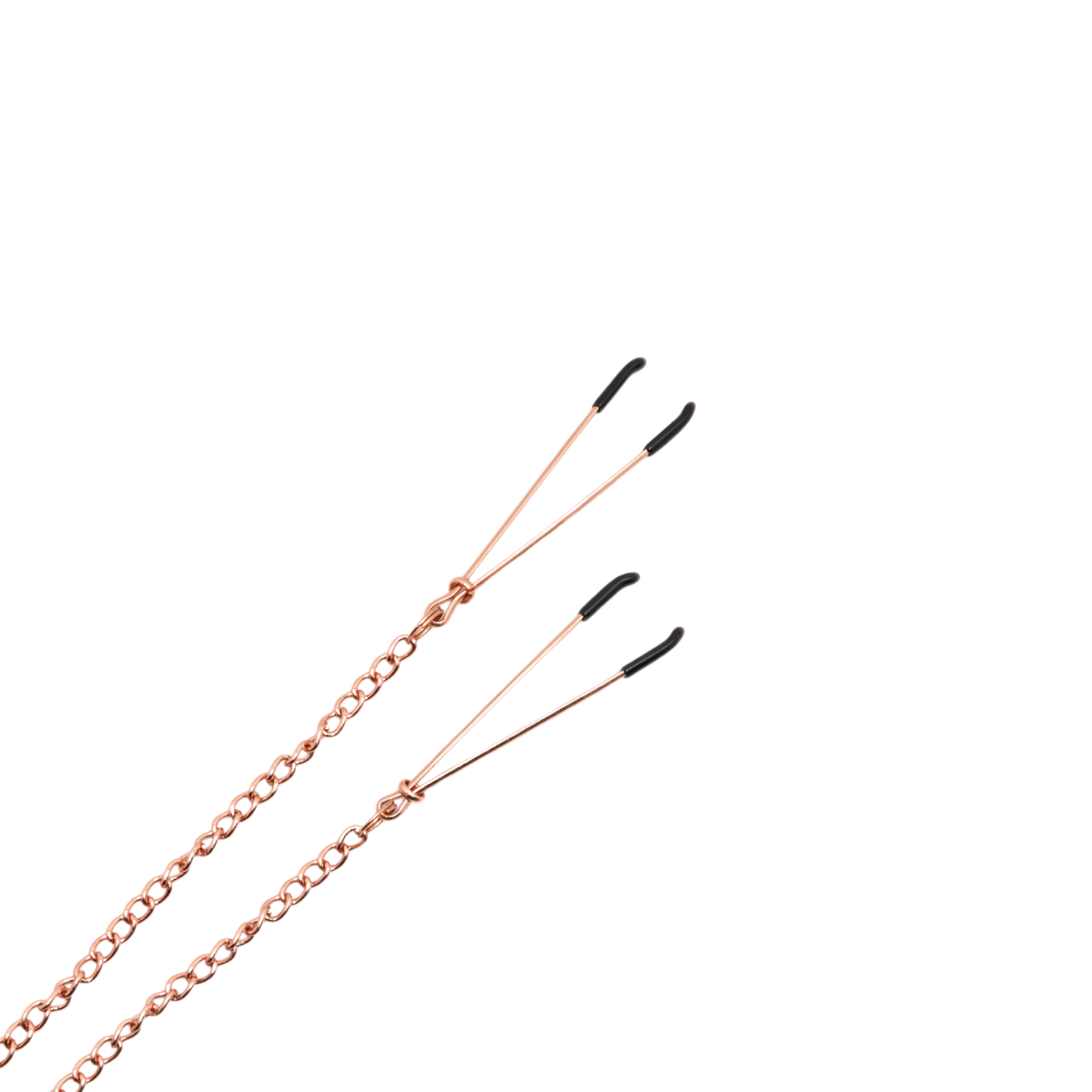 SM Club - Long Adjustable Nipple Clamps with Rose Gold Chain
