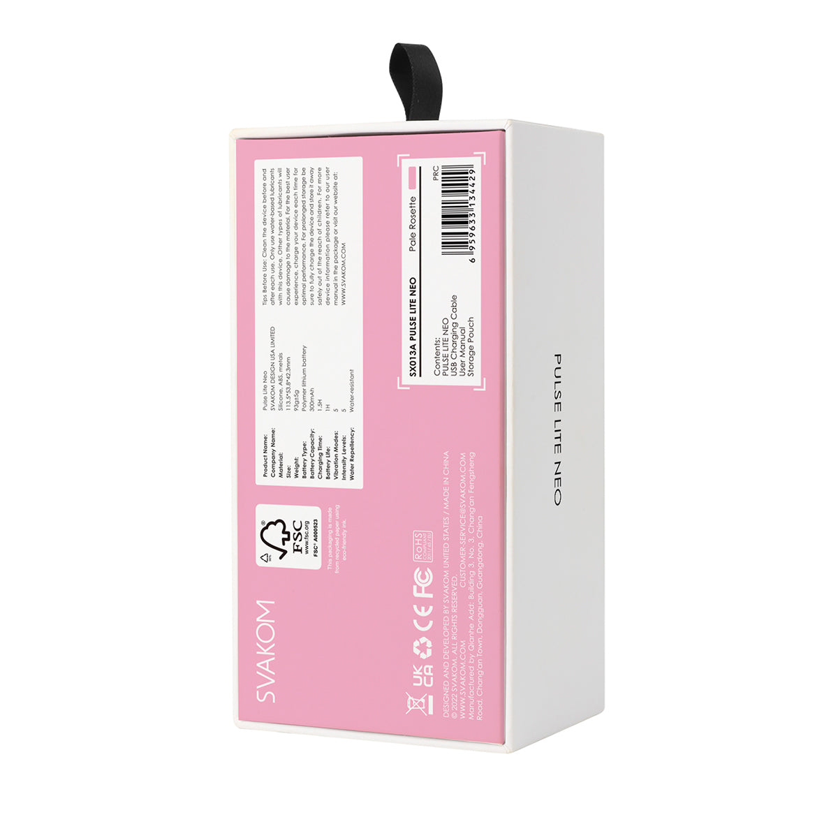 Svakom - Pulse Lite App-Controlled Neo Clitoral Stimulator Pale Rosette
