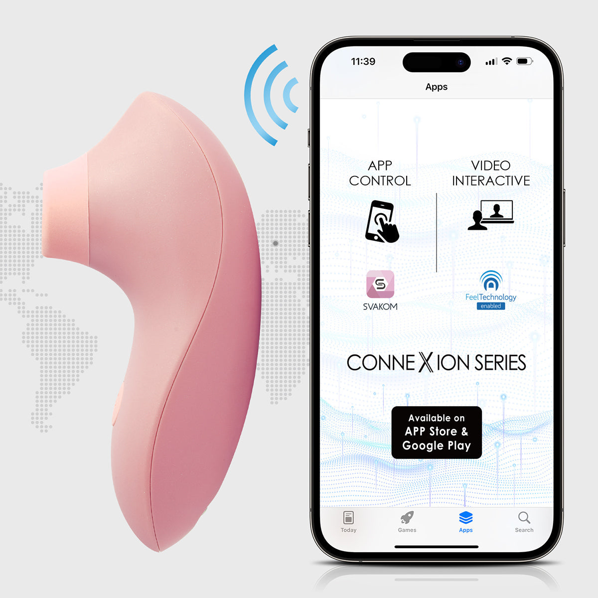 Svakom - Pulse Lite App-Controlled Neo Clitoral Stimulator Pale Rosette