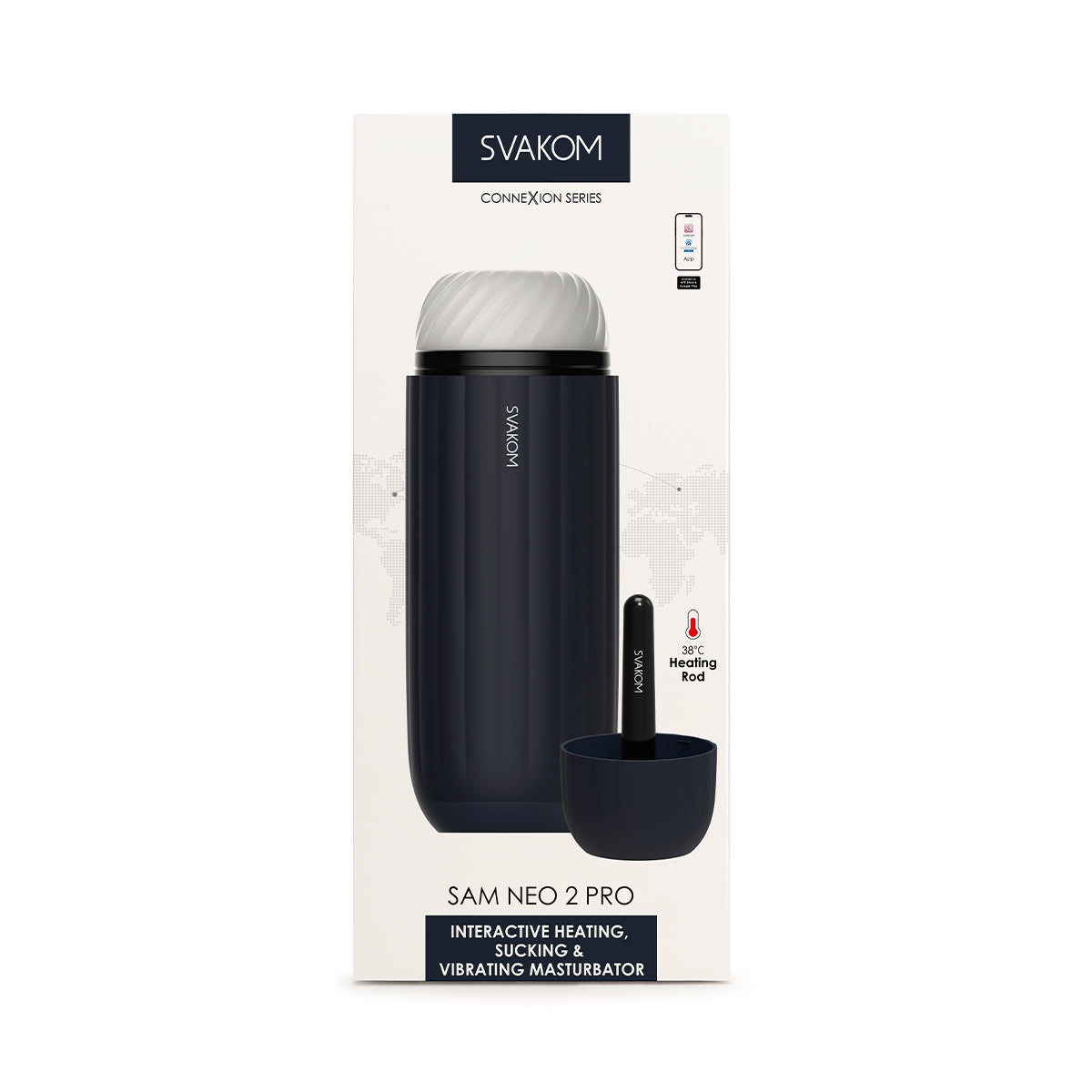 Svakom - Sam Neo 2 Pro App-Controlled Heating and Sucking Masturbator