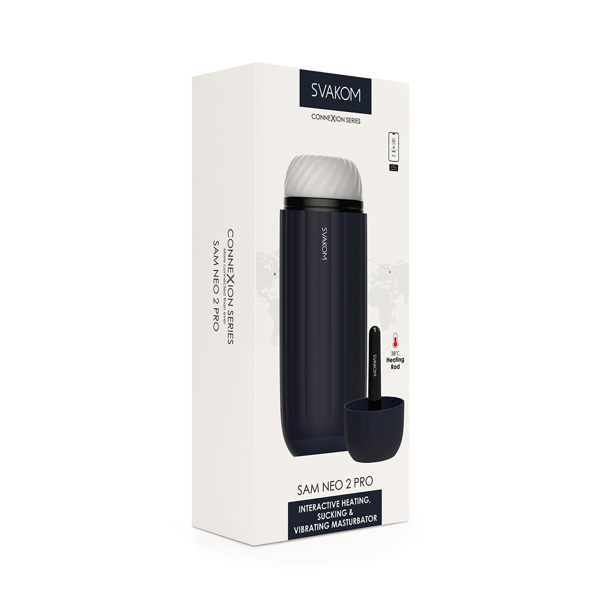 Svakom - Sam Neo 2 Pro App-Controlled Heating and Sucking Masturbator