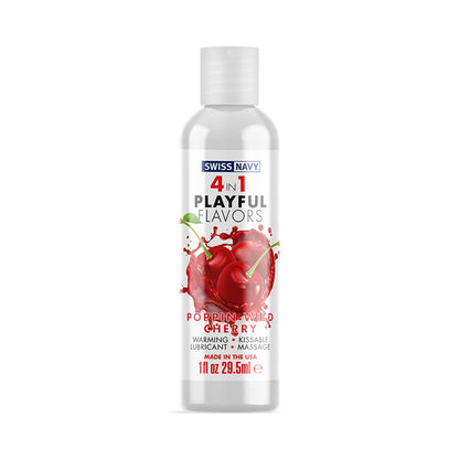 Swiss Navy - Pelincir Pemanas Perisa Menyeronokkan 4 dalam 1 Ceri Liar Poppin 30ml