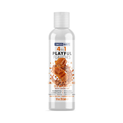 Swiss Navy - Pelincir Pemanas Perisa Menyeronokkan 4 dalam 1 Delight Karamel Masin 30ml