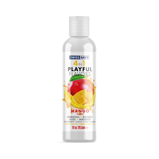 Swiss Navy - 4 in 1 Playful Flavors Mango Pleasure Warming Lubricant 29.5 ml