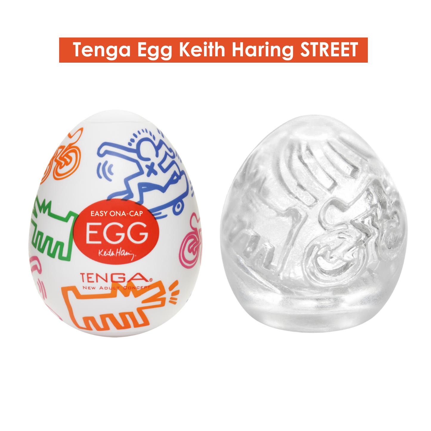 Tenga - Egg Keith Haring Edition Discreet Masturbator Variety Pack