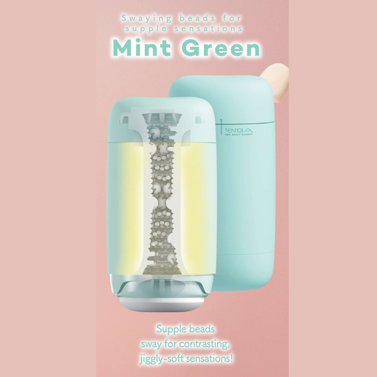 TENGA - Puffy Reusable Male Masturbator Mint Green
