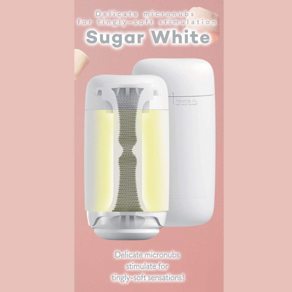 TENGA - Puffy Reusable Male Masturbator Sugar White