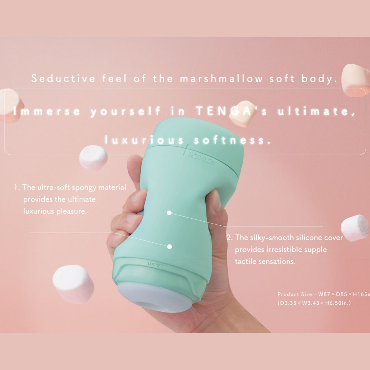 TENGA - Puffy Reusable Male Masturbator Sugar White
