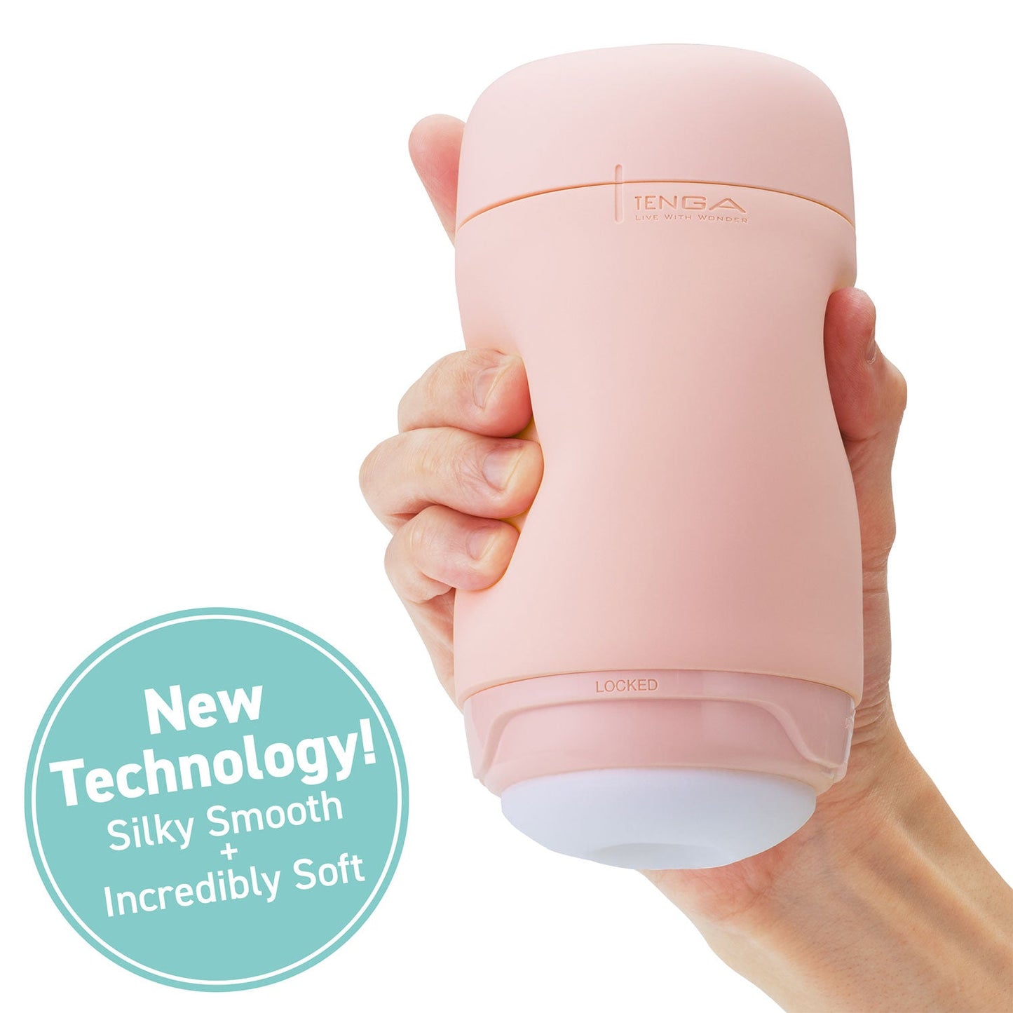 Tenga - Puffy Reusable Male Masturbator Strawberry Pink