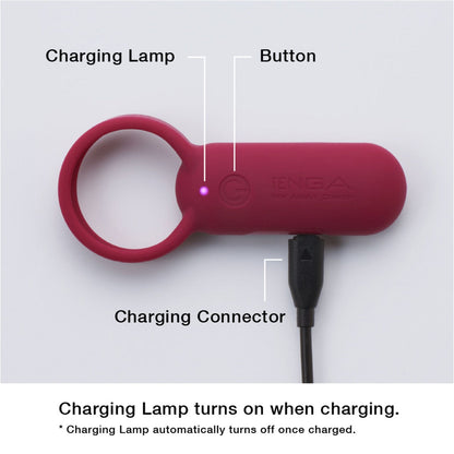 Tenga - Perungka Bergetar Pasangan SVR Smart Vibe Ring Carmine