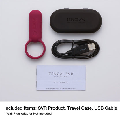 Tenga - Perungka Bergetar Pasangan SVR Smart Vibe Ring Carmine