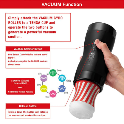 Tenga - Vacuum Gyro Roller Rolling Cup Male Masturbator + Charger